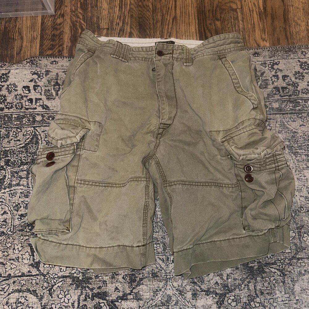 Polo Ralph Lauren Desert Green Cargo Shorts - Men's Size 32 - Vintage